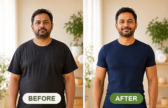 Vikram D. (Nutrition Transformation) before and after