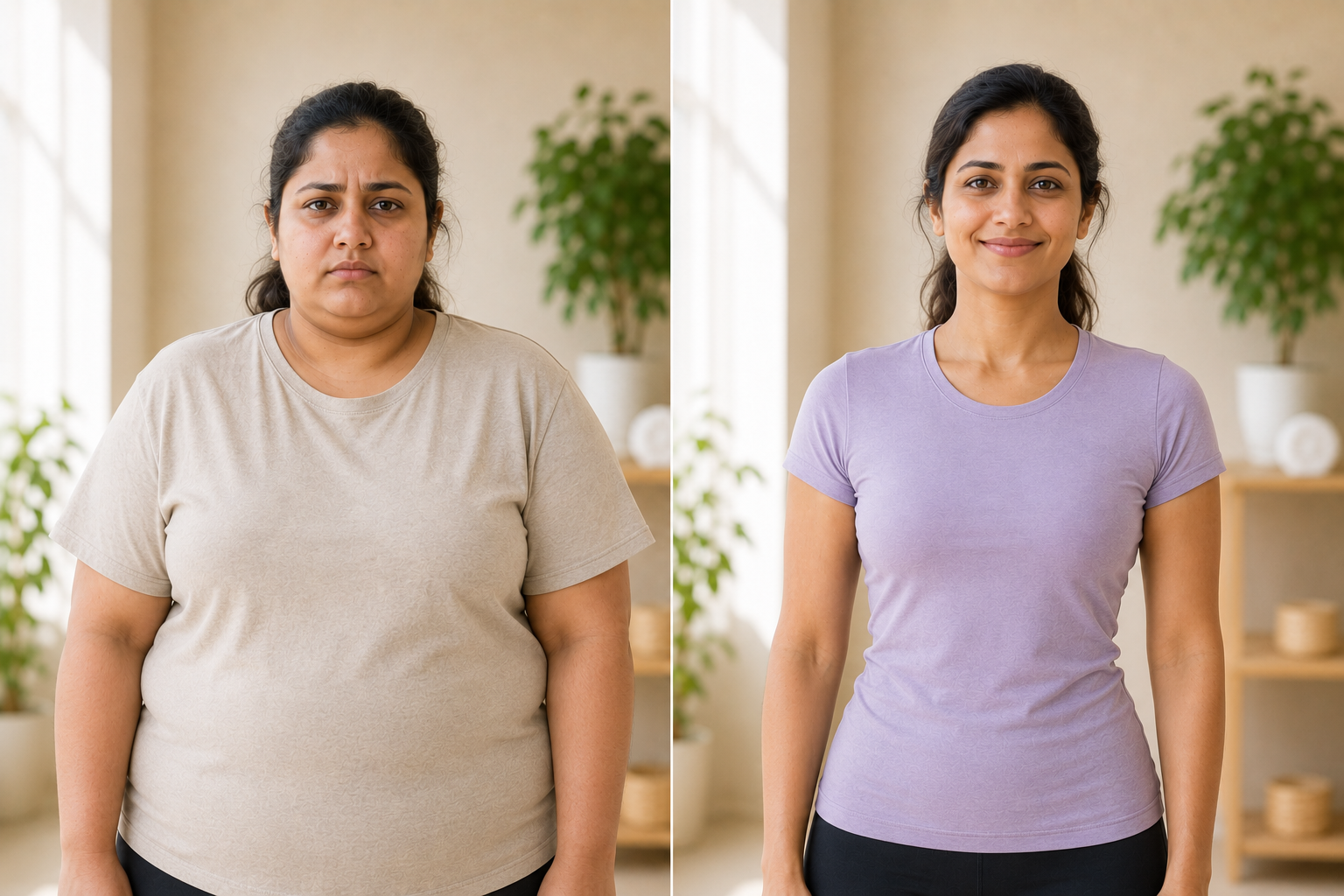 Divya R. (Lifestyle Transformation) before and after